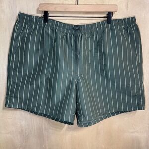 DSG Men's XXL Green‎ Stripe 6 Inch Inseam Relaxed Fit Rec Shorts NWT
